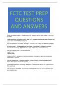 FCTC TEST PREP QUESTIONS AND ANSWERS