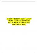 NUR 635 MIDTERM EXAM LATEST SPRING-SUMMER UPDATE 2024 GRADED A+ GRAND CANYON UNIVERSITY (GCU)