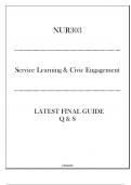 NUR303 (Service Learning & Civic Engagement) Latest Final Guide 2024