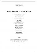 Test Bank for American Journey, The A History of the United States To 1877, Volume 1 8th Edition by David Goldfield