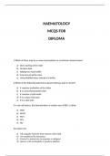 HAEMATOLOGY MCQS FOR DIPLOMA