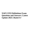 NAFI CFEI EXAM QUESTIONS AND ANSWERS VERIFIED | Score 100% | LATEST 2023 | NAFI CFEI OFFICIAL Exam & NAFI CFEI Definitions Exam Questions and Answers | Latest Update 2023 (Top Deal Score 100%)