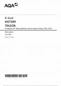 AQA A level HISTORY (7042/2A)  2024 MARK SCHEME