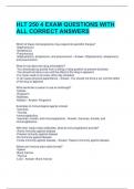 HLT 250 4 EXAM QUESTIONS WITH ALL CORRECT ANSWERS 