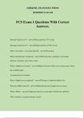 FCS Exam 1 Questions With Correct Answers.