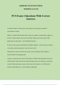 FCS Exam 2 Questions With Correct Answers.