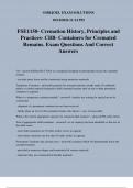 FSE1150- Cremation History, Principles and Practices- CH8- Containers for Cremated Remains. Exam Questions And Correct Answers