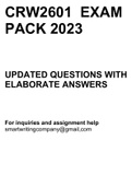 CRW2601 EXAM PACK 2023