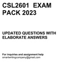 CSL2601 EXAM PACK 2023