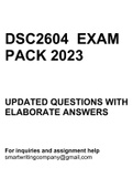 DSC2604 EXAM PACK 2023