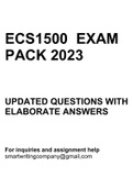 ECS1500 EXAM PACK 2023