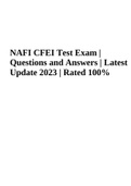 NAFI CFEI Test Exam | Questions and Answers | Latest Update 2023 | Rated A+