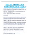 AMT MT EXAM STUDY GUIDE PRACTICE TEST 2 QUESTIONS AND ANSWERS ALREADY PASSED| A+ GRADED 100% VERIFIED.