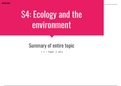 Summary of Section 4:  Biology iGCSE Edexcel - Ecology and the Environment