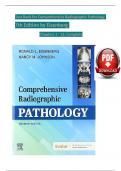 TEST BANK For Comprehensive Radiographic Pathology, 7th Edition by Eisenberg, Verified Chapters 1 - 12, Complete Newest Version