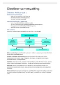 Samenvatting  Dieetleer, Voeding & Diëtetiek, Jaar 2, Periode 3