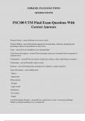 FSC100 UTM Final Exam Questions With Correct Answers