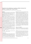 Treatment of iron deficiency in goitrous children improves the efficacy of iodized salt