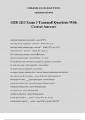 GEB 3213 Exam 3 Trammell Questions With Correct Answers