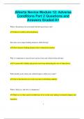 Alberta Novice Module 12: Adverse Conditions Part 2 Questions and  Answers Graded A+