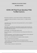 GEOG 203 Final Exam Questions With Verified Answers.