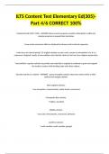 ILTS Content Test Elementary Ed(305)-Part 4/6 CORRECT 100%