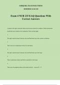 Exam 4 NUR 233 EAQ Questions With Correct Answers