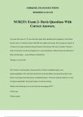 NUR233: Exam 2- Davis Questions With Correct Answers.