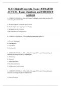 SLU Clinical Concepts Exam 1 UPDATED ACTUAL Exam Questions and CORRECT  Answers