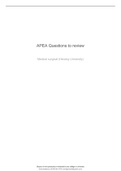 APEA Questions to review