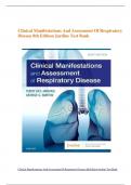 Clinical Manifestations And Assessment Of Respiratory Disease{ 8th Edition 2024} Jardins Test Bank