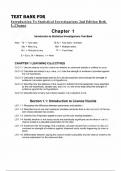 Test Bank for Introduction to Statistical Investigations 2nd Edition by Nathan Tintle, Beth L. Chance, George W. Cobb, All Chapters |Complete Guide A+