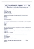 TCFP Firefighter I/II Chapters 14-17 Test Questions with Verified Answers | Latest 2023/2024
