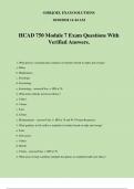 HCAD 750 Module 7 Exam Questions With Verified Answers