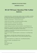 HCAD 750 Exam 2 Questions With Verified Answers.