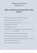 HESI A2 2024 Exam Question With Verified Answers.