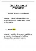 Economics:- Factors Of Production