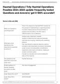 Hazmat Operations | Tcfp HazMat Operations Possible 2024-2025 update frequently tested Questions and Answers/ get it 100% accurate!!