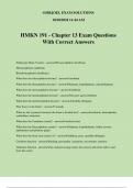 HMKN 191 - Chapter 13 Exam Questions With Correct Answers