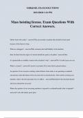 Mass hoisting license. Exam Questions With Correct Answers.