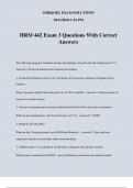 HRM 442 Exam 3 Questions With Correct Answers