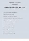 HPR Final Exam Questions 100% Solved.