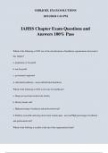 IAHSS Chapter Exam Questions and Answers 100% Pass