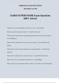 IAHSS SUPERVISOR Exam Questions 100% Solved.