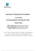 Solutions Manual & Test Bank for Assessing Students with Special Needs 8th Edition By James A. McLoughlin (All Chapters)