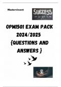 OPM1501 EXAM PACK 2024/2025  {QUESTIONS AND ANSWERS }