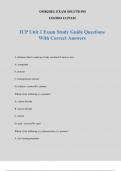 ICP Unit 1 Exam Study Guide Questions With Correct Answers