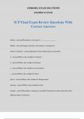 ICP Final Exam Review Questions With Correct Answers