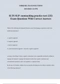 ILTS SLP: nonteaching practice test (232) Exam Questions With Correct Answers