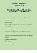 ISDS 1100 Excel Exam Modules 1-3: Questions With Correct Answers